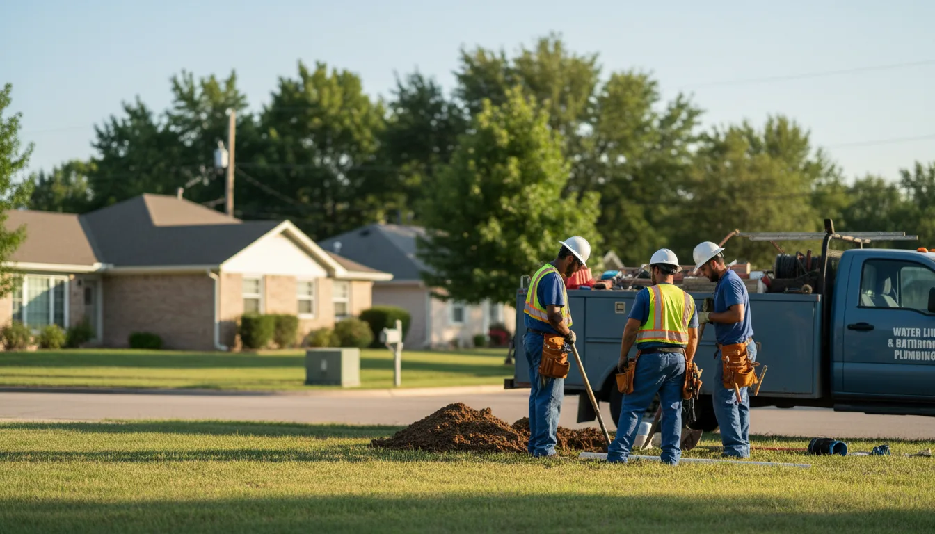 Residential water line and bathroom plumbing service in Gowrie, IA